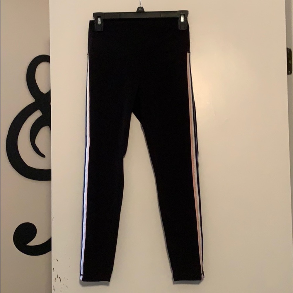 Zyia Pink Rainbow Black Luxe Hi-Rise 7/8 24” Leggings